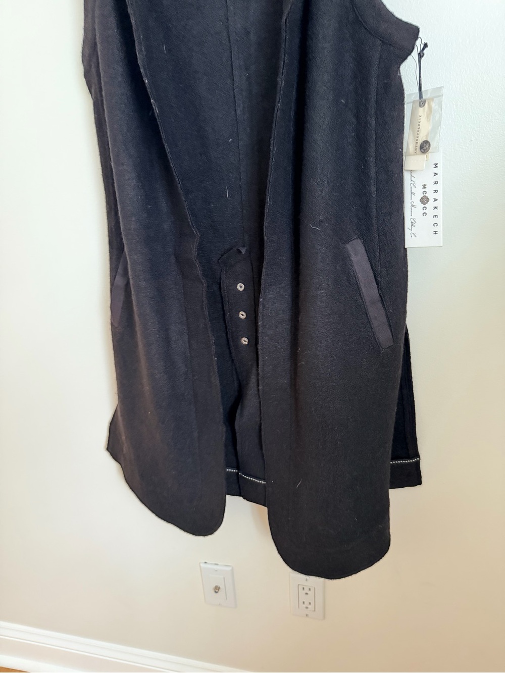 Anthropologie Marled Black Sleeveless Vest - Picture 4 of 9